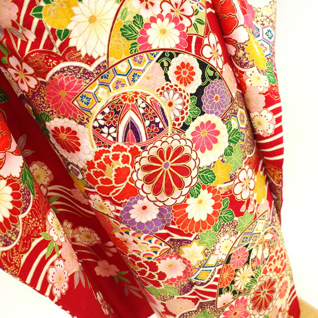 楽天市場】【中古】 振袖 リサイクル 着物 正絹 成人式 フォーマル 金