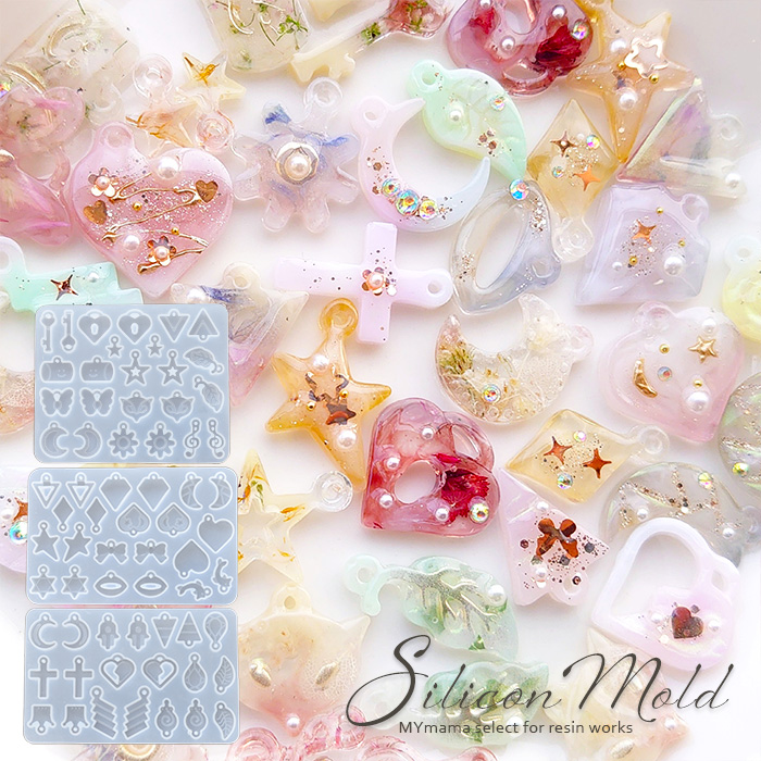 楽天市場】シリコン 型 モールド カン付き アクセサリーパーツ 全3種