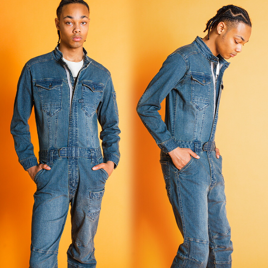 楽天市場】アイズフロンティア 3Dストレッチデニムオーバーオール