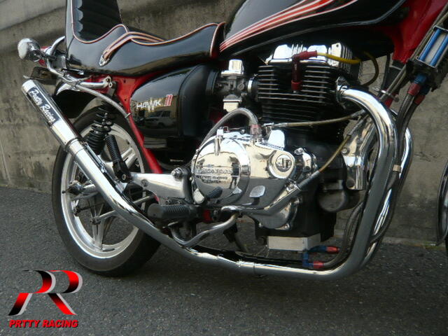 楽天市場】HONDA CB250T CB400T ホーク2 極 UPタイプ マフラー 42.7π
