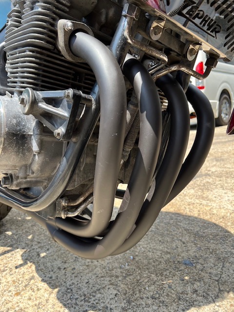 楽天市場】PRETTYRACING SPIDER ゼファー400 手曲げショート管 黒