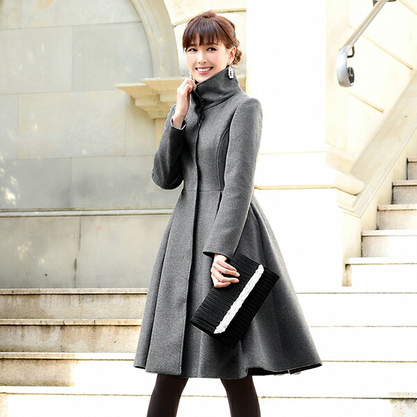楽天市場】ウール100% コート（カラーグレー）（レディース