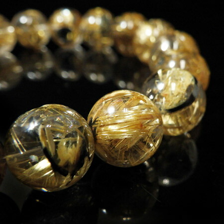 楽天市場】ヘマタイトルチルクォーツ ブレスレット 11mm玉×18個 内周