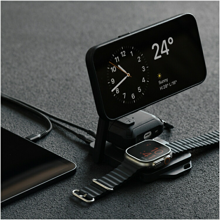 楽天市場】Aulumu M01 4in1 ワイヤレス充電器 MagSafe対応 高速充電