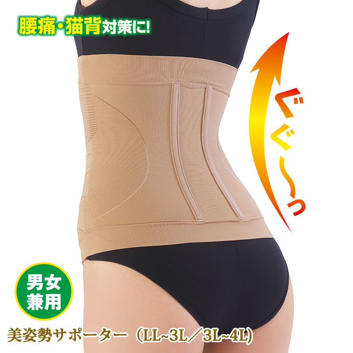 楽天市場】美姿勢サポーター（LL〜3L/3L〜4L）[Z1167] インナー 医学