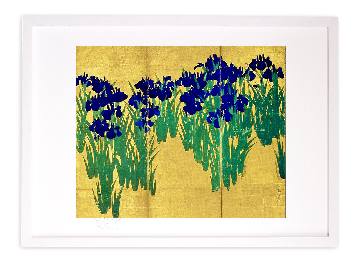 楽天市場】版画 絵画 名画 日本画 燕子花図 右隻右側 (かきつばたず