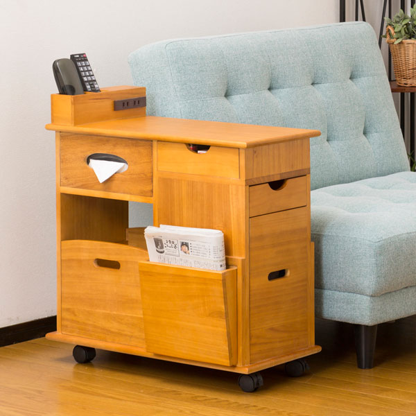楽天市場】ソファ サイドワゴン 64838 ナイトテーブル 機能的 サイド
