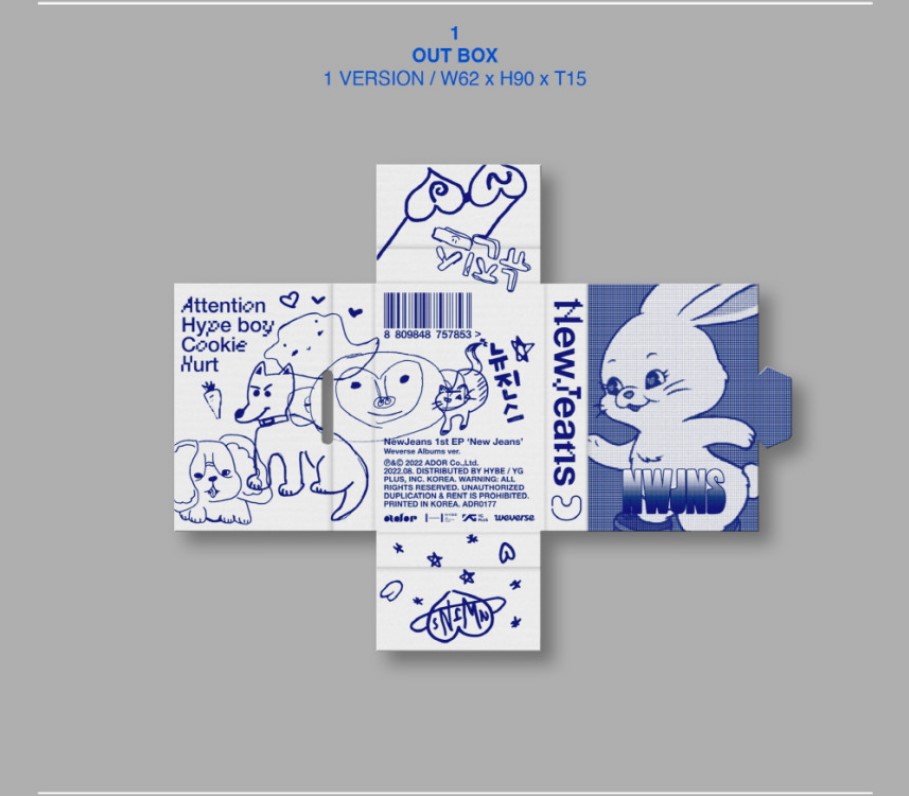 楽天市場】☆配送無料☆8月8日発売☆NewJeans-1st EP 'New Jeans