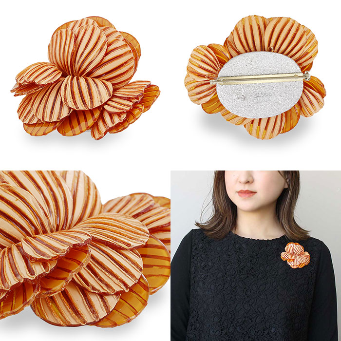 楽天市場】ABISTE 【WEB限定】 フランス製花びらモチーフブローチ