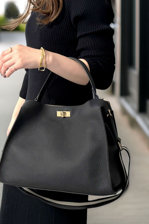 楽天市場】本革 ショルダーバッグ ハンドバッグ レディース 2way 黒