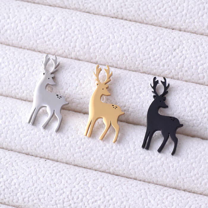 楽天市場】ブローチ トナカイ クリスマス シルバー ゴールド ブラック