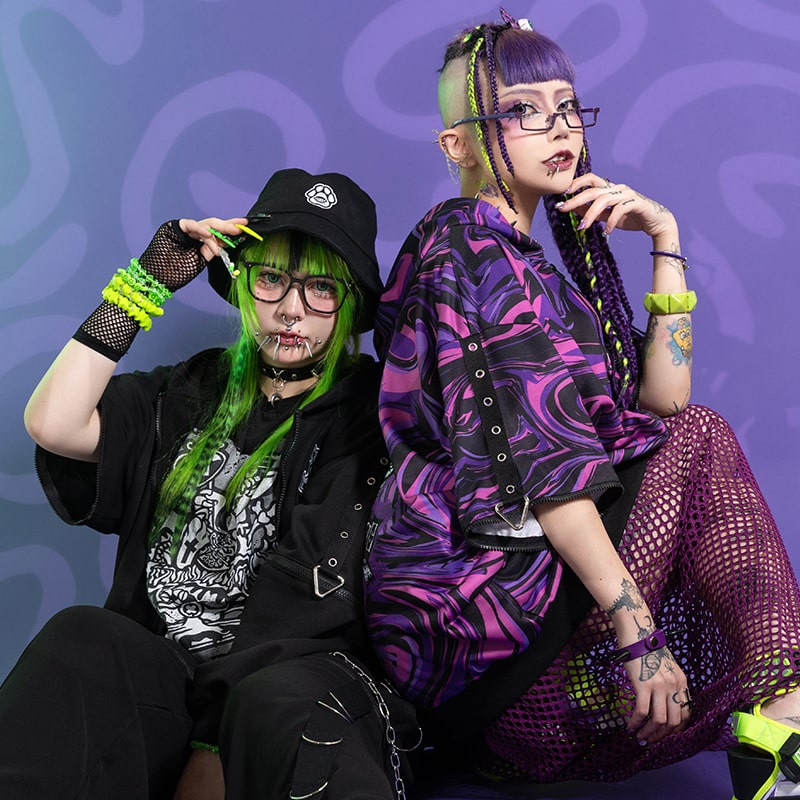 楽天市場】カオス ZIPパーカー 長袖 原宿系 原宿 ファッション パンク