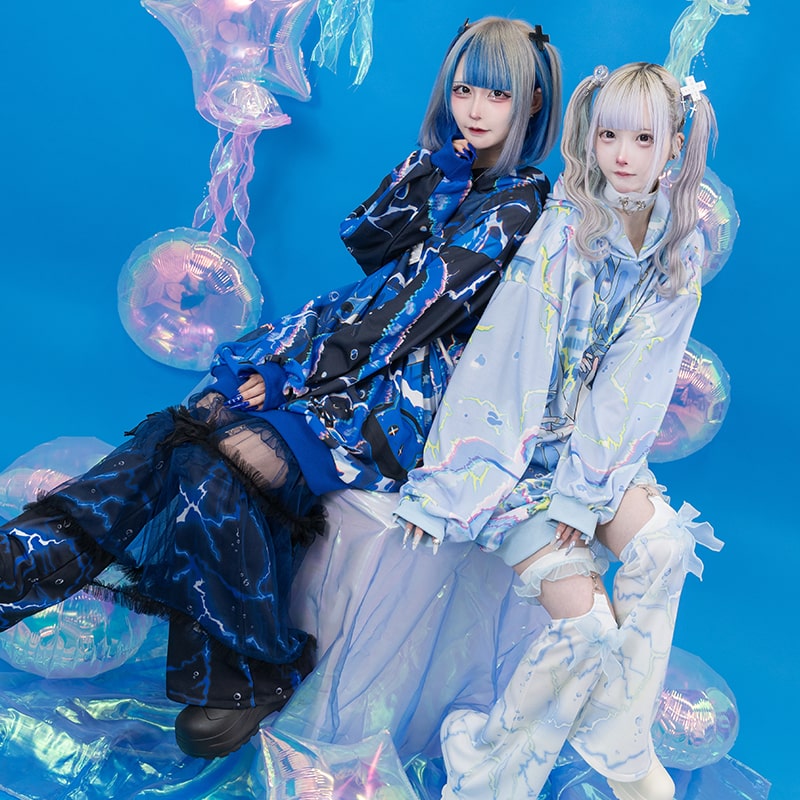 楽天市場】メンダコサイバー チュールスカート ロング丈 チュール 原宿