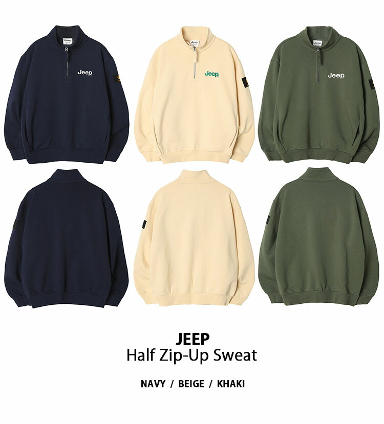 楽天市場】Jeep ジープ スウェット Half Zip-Up Sweat ハーフジップ