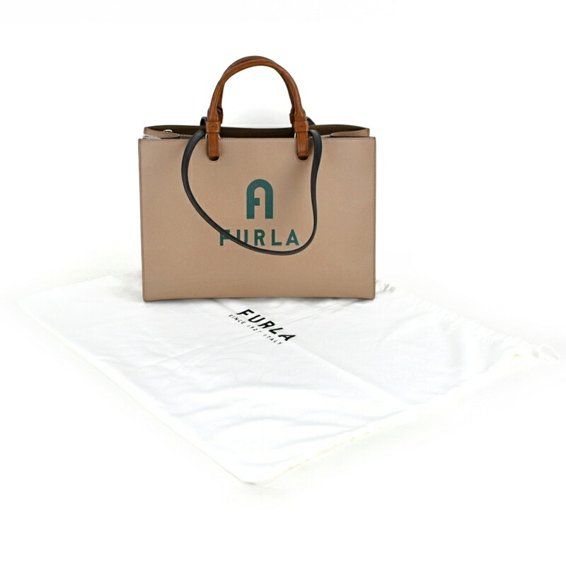 楽天市場】フルラ 2WAYトート ヴァーシティ ロゴ ハンドバッグ