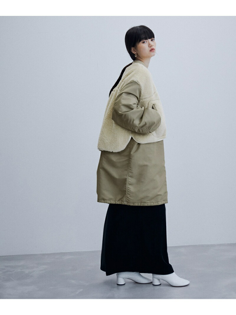 楽天市場】《ドラマ着用》【サステナブル】MA-1ボアリバーシブルコート