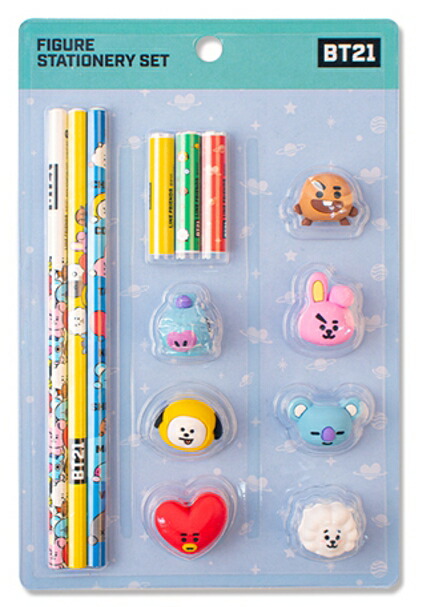 楽天市場】BT21 Figure Stationery Set【送料無料】BTS公式グッズ