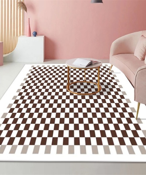 morl】ラグ 大きい 韓国 滑り止め チェック柄 morl】ラグ 大きい 韓国