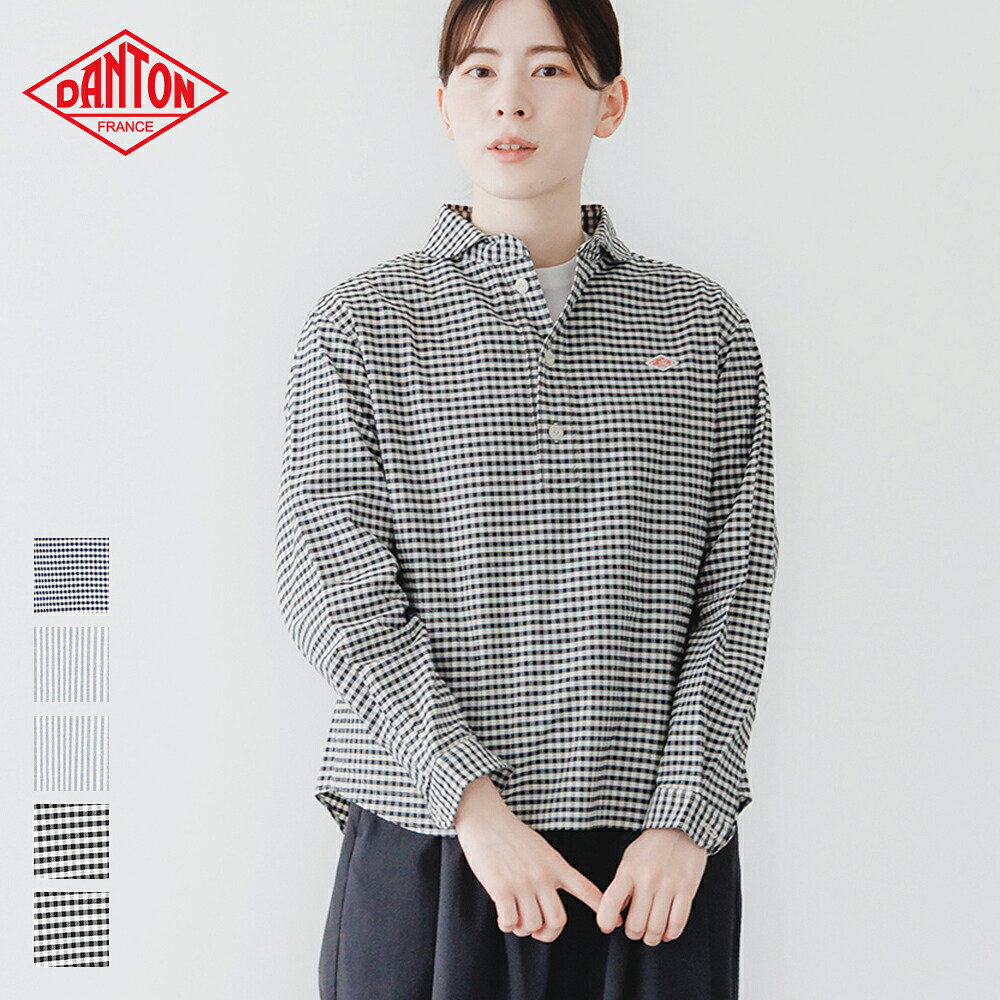 楽天市場】【2026春夏】 ダントン DANTON 長袖丸襟ポケット付 プル