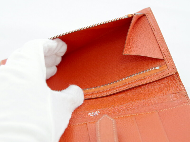 楽天市場】【HERMES】エルメス ベアン スフレ オレンジ □H刻印