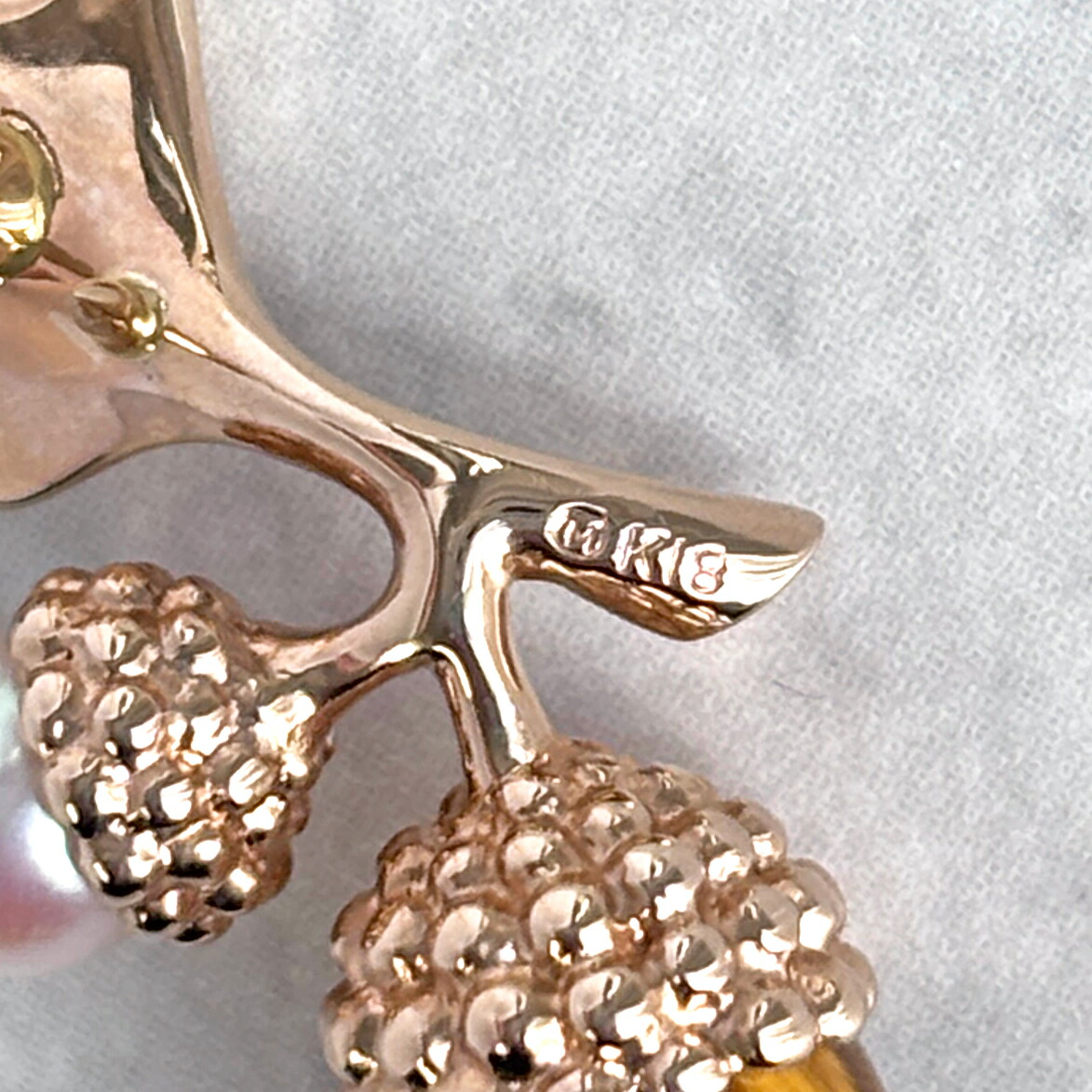 楽天市場】【MIKIMOTO】ミキモト タイガーアイ あこや真珠 ブローチ