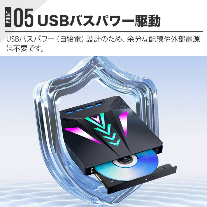 楽天市場】改良版 ブルーレイドライブ 外付け USB3.0＆Type-C対応 薄型