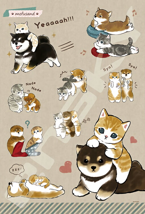 楽天市場】ジグソーパズル しば×にゃん(mofusand) 300ピース ENS-300