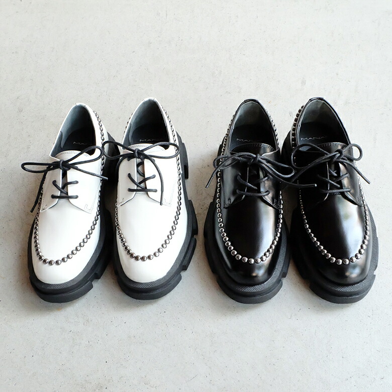 楽天市場】MANA マナ レディース スタッズ・レースアップシューズ 厚底