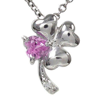 楽天市場】ネックレス ピンクトルマリン クローバー シルバー925