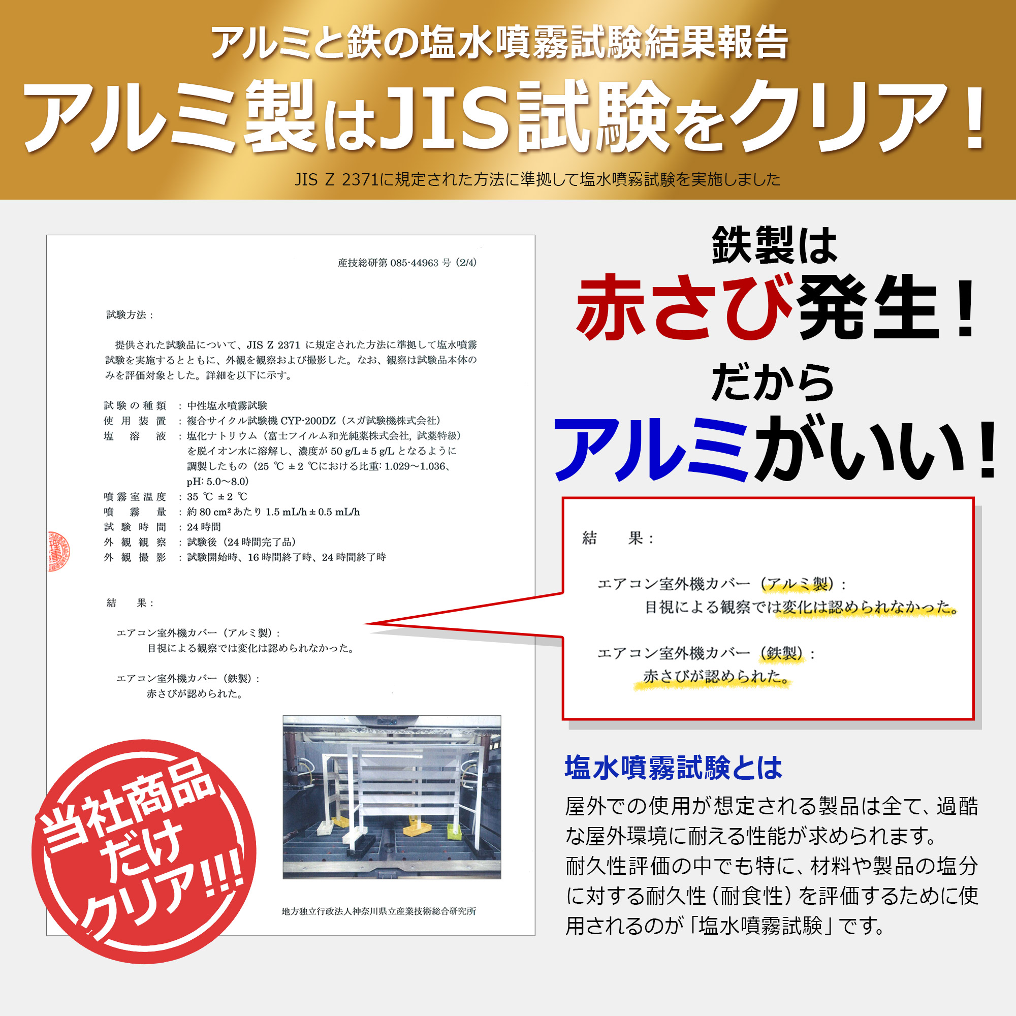 楽天市場】エアコン室外機カバー KB-114 奥行きワイド 木目調 アルミ製