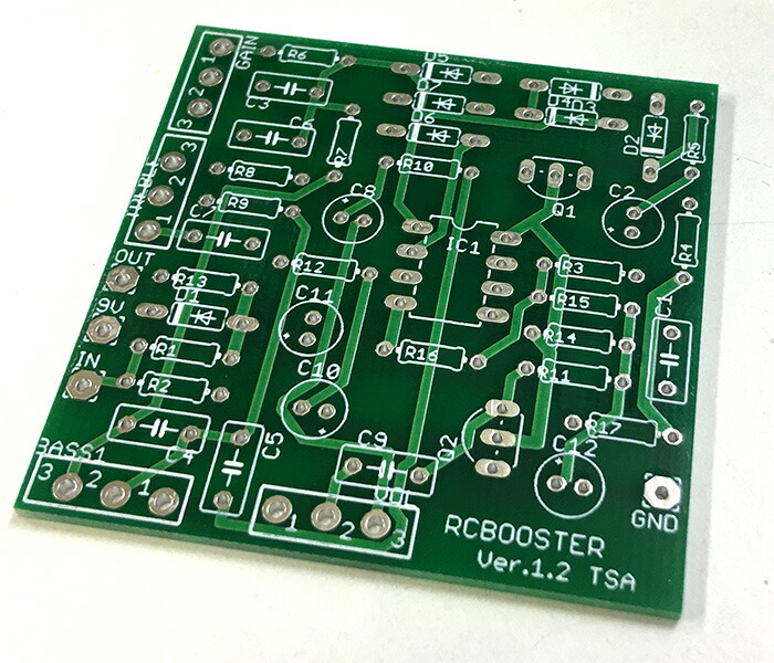 楽天市場】Xotic effects RC Booster風 ブースターペダル 自作用基板