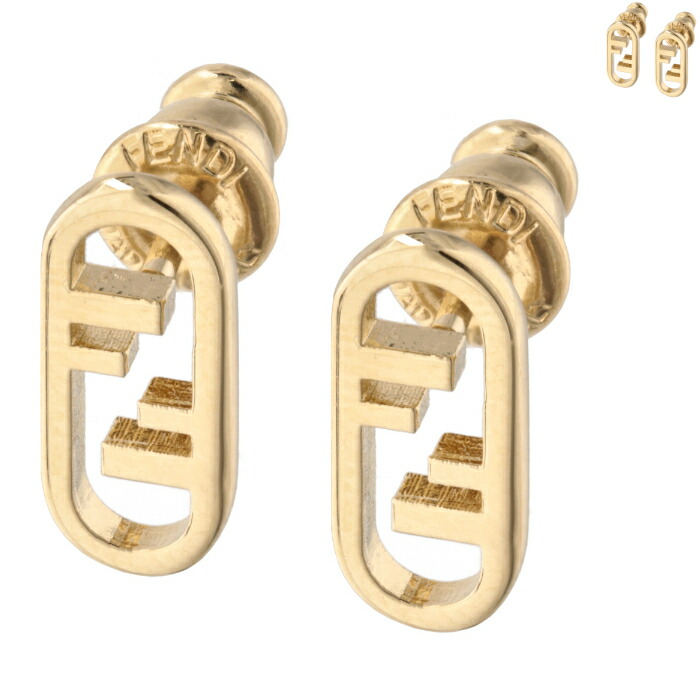 楽天市場】フェンディ FENDI ピアス FENDI O'LOCK FFロゴ スタッド
