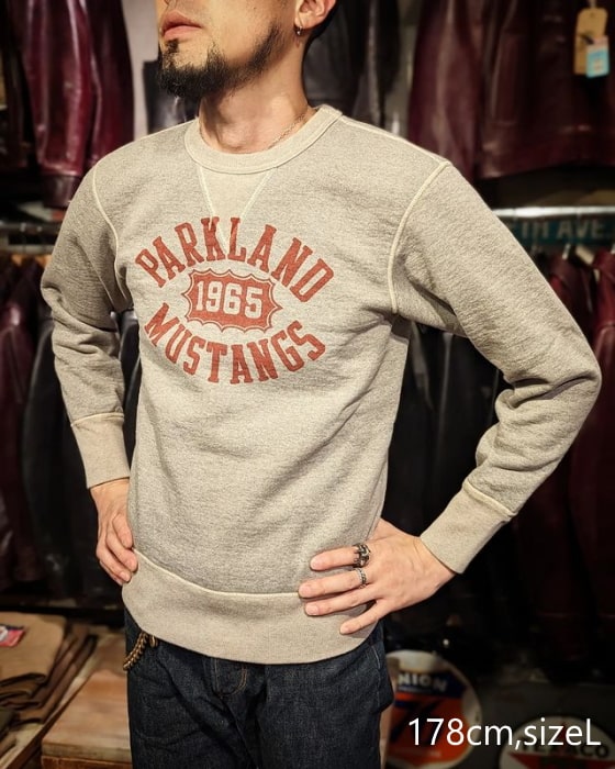楽天市場】DELUXEWARE デラックスウエア S101-43 MUSTANGS SWEAT SHIRT