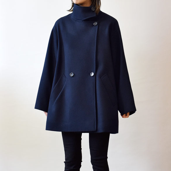 楽天市場】カフネ（cafune）PECOLAMB スタンドカラー ハーフコート