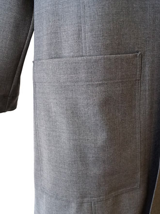 エムフィル M・fil 比翼ノーカラー コート 濃紺 サイズ40 春・秋 楽天