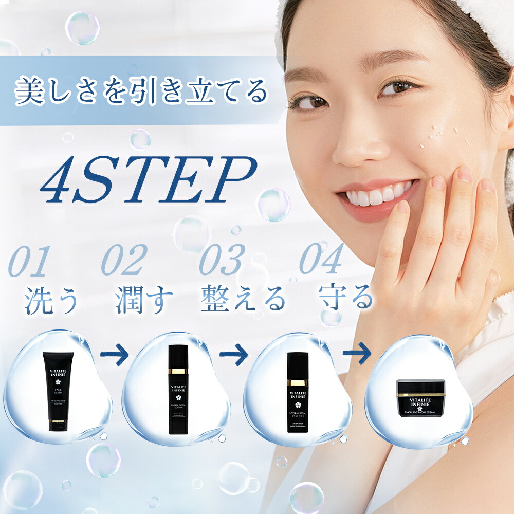 楽天市場】VITALITE INFINIE スキンケアセット 洗顔料 化粧水 美容液