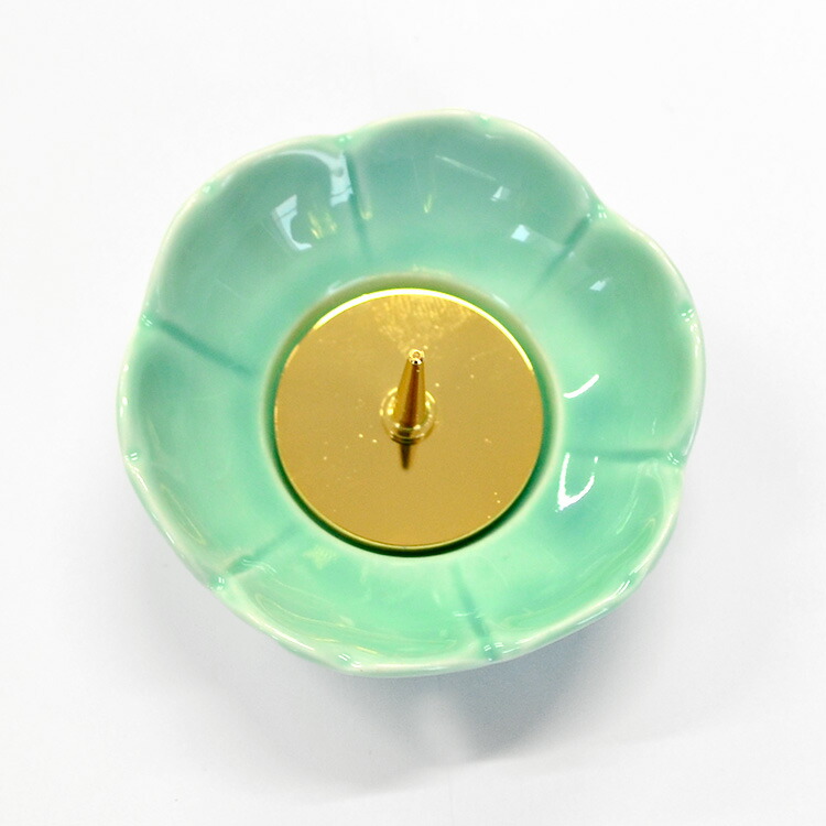 楽天市場】花形燭台〔青〕【燭台】【ろうそく立て】【絵ろうそく