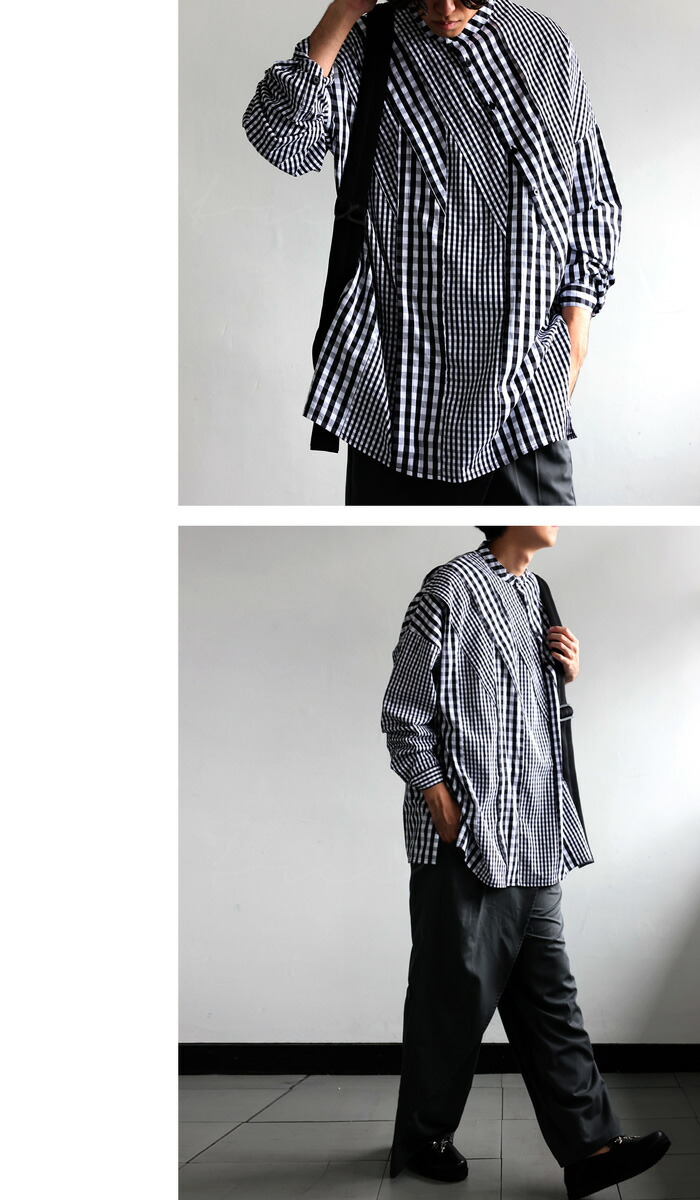 楽天市場】ギンガムチェック柄 切替えプルオーバー シャツ メンズ 送料