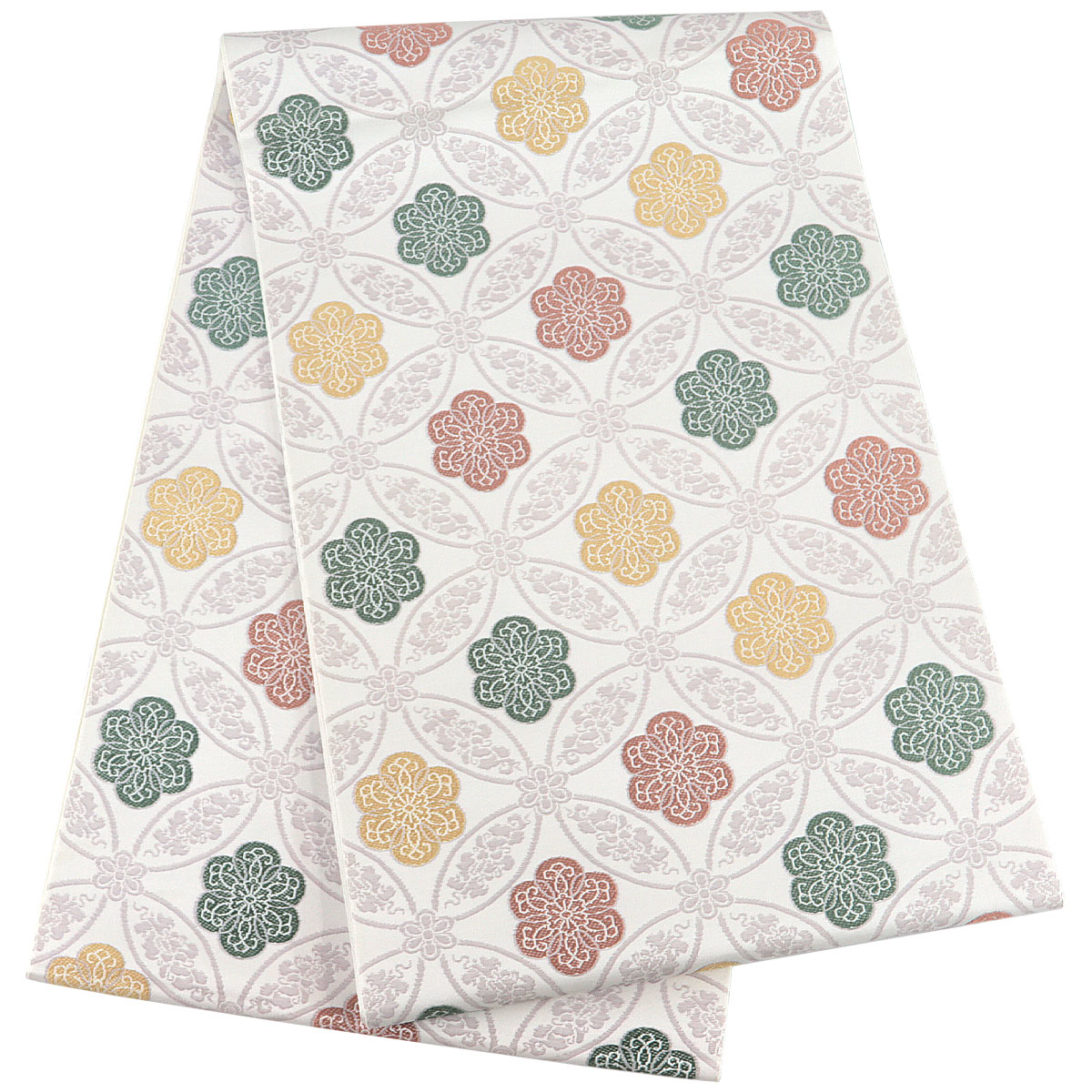 楽天市場】袋帯 -52A- 西陣織 山下弘蔵 本袋帯 六通柄 正絹 絹100% 白