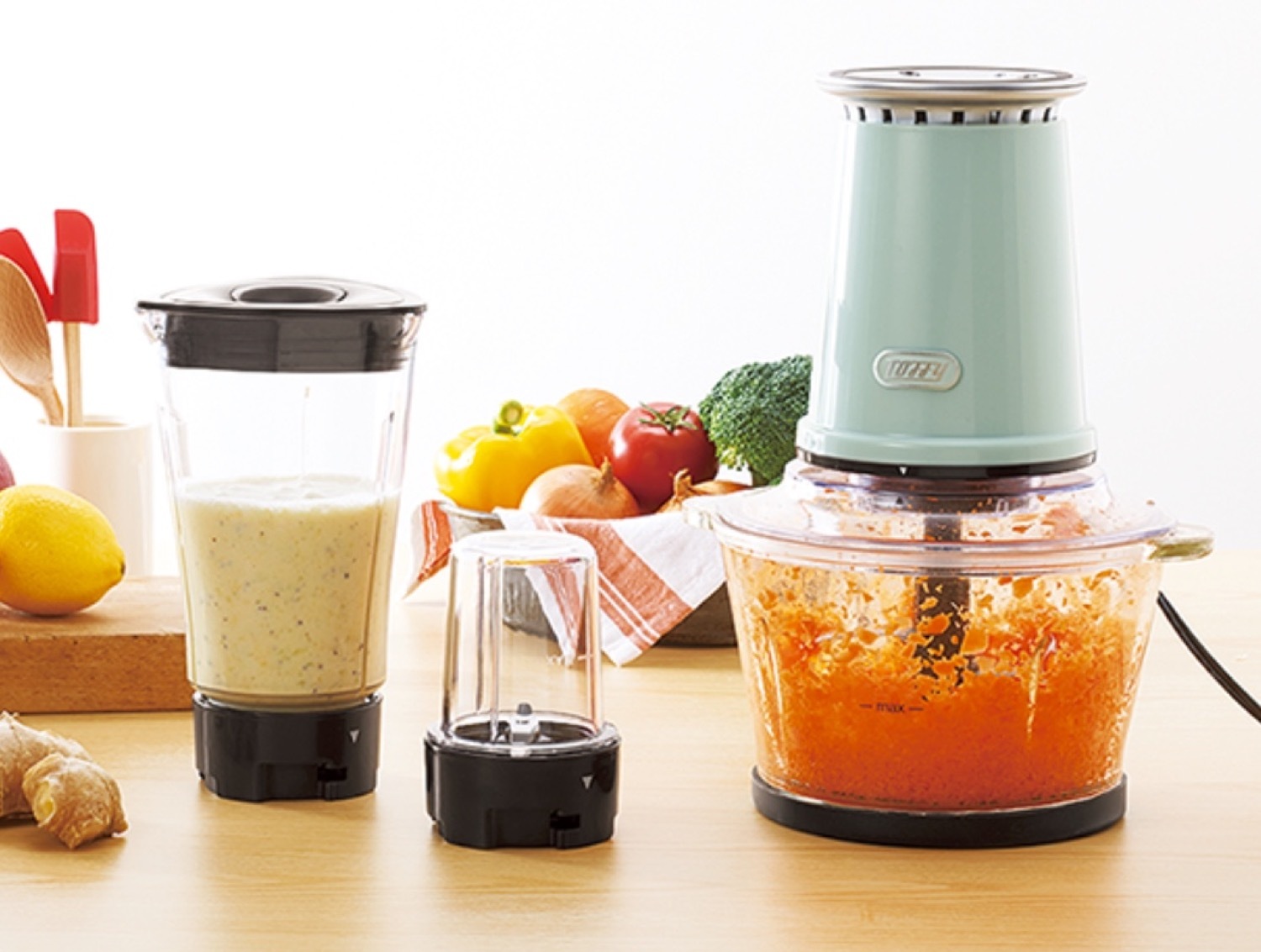 楽天市場】Toffy K-FP1-AW マルチ フードプロセッサー ミキサー 3WAY