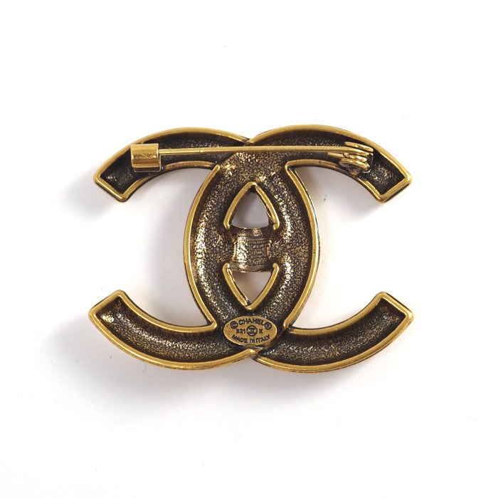 楽天市場】CHANEL シャネル CC ココマーク ロゴ GP ゴールド ブローチ