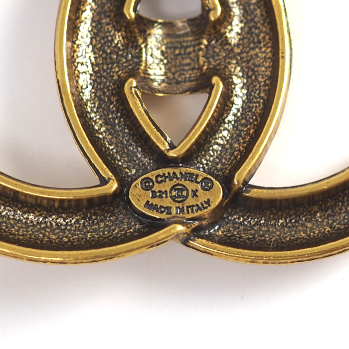 楽天市場】CHANEL シャネル CC ココマーク ロゴ GP ゴールド ブローチ