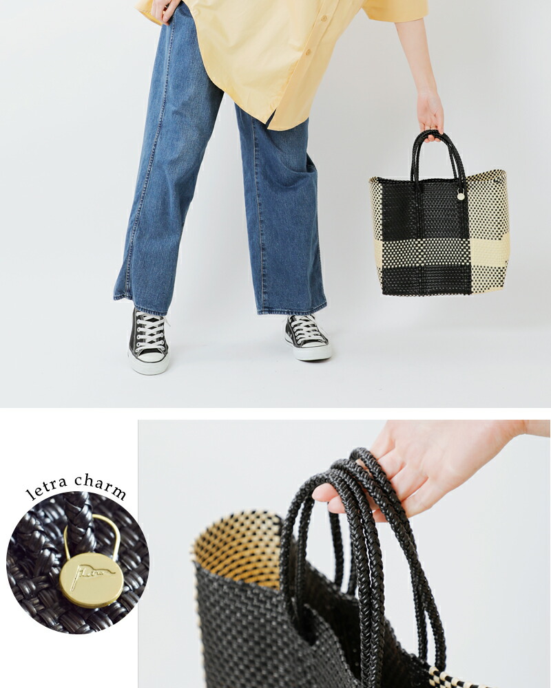 楽天市場】Letra レトラ メルカドバッグ S “CROSS LINE / MINI CHECK