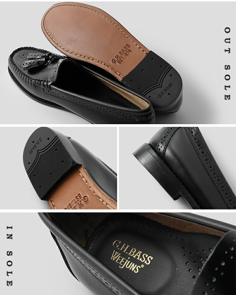 楽天市場】G.H.BASS ジーエイチバス レザー ウィングチップ タッセル