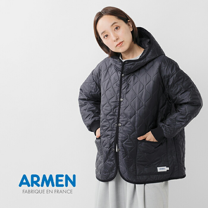 楽天市場】ARMEN アーメン ヒートキルト オーバーサイズ フーデッド