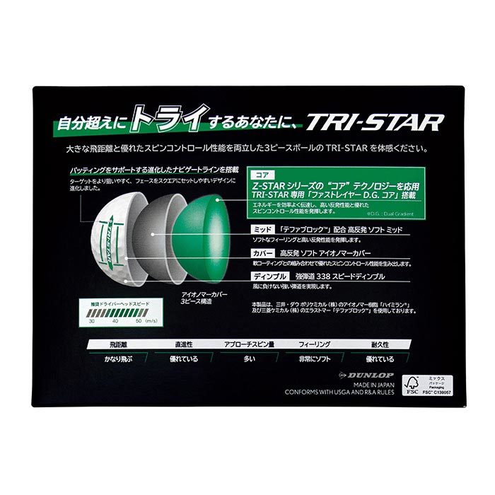 楽天市場】ダンロップ SRIXON スリクソン TRI STAR トライスター