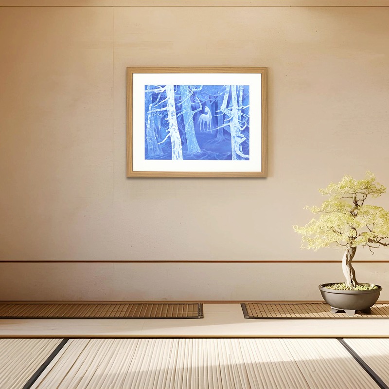 楽天市場】【スーパーSALE20%OFF】東山魁夷「白馬の森」アートポスター