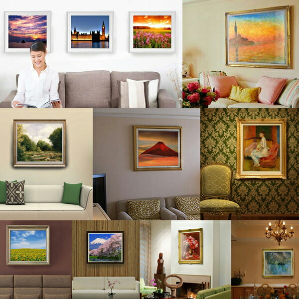 楽天市場】【油絵 直筆仕上げ】野原の道 F20サイズ 883×754mm 額入り