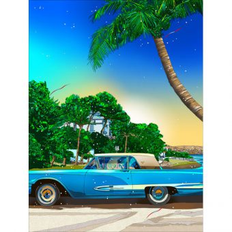 楽天市場】「ニースのアメリカ車」□鈴木英人 版画（額装版画）□南