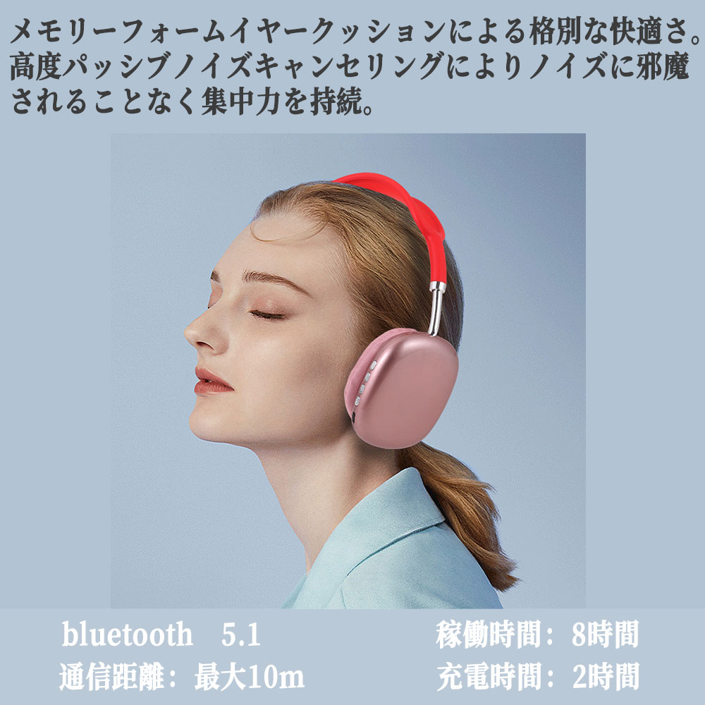 楽天市場】Bluetooth ワイヤレスヘッドホン マイク付き 折りたたみ式